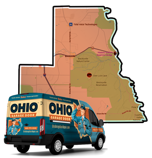 Ohio Garage Door Repair service truck serving Brecksville, Ohio